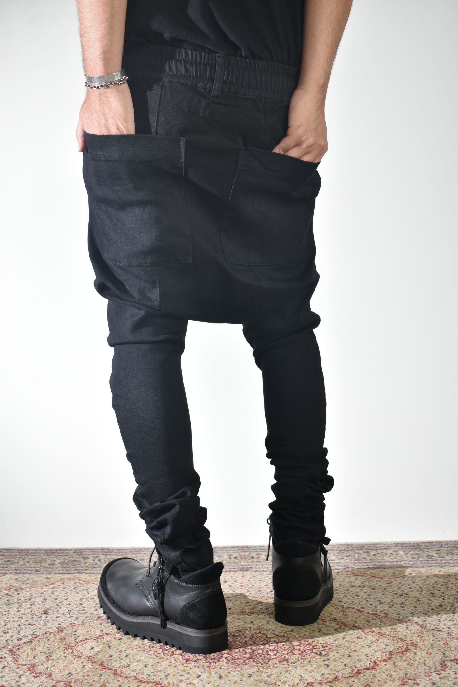 Stretch Denim Sarouel Skinny"Black" / ストレッチデニムサルエルスキニー"ブラック"