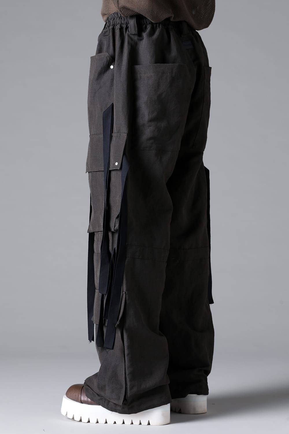 《2026SS先行予約》Cargo Wide With Hangingstraps Pants"Black / Stone /Khaki /D.Grey / ST×GY" / カーゴワイドウィズハンギングストラップパンツ"ブラック/ストーン/カーキ/ダークグレー/ストライプ×ダークグレー"