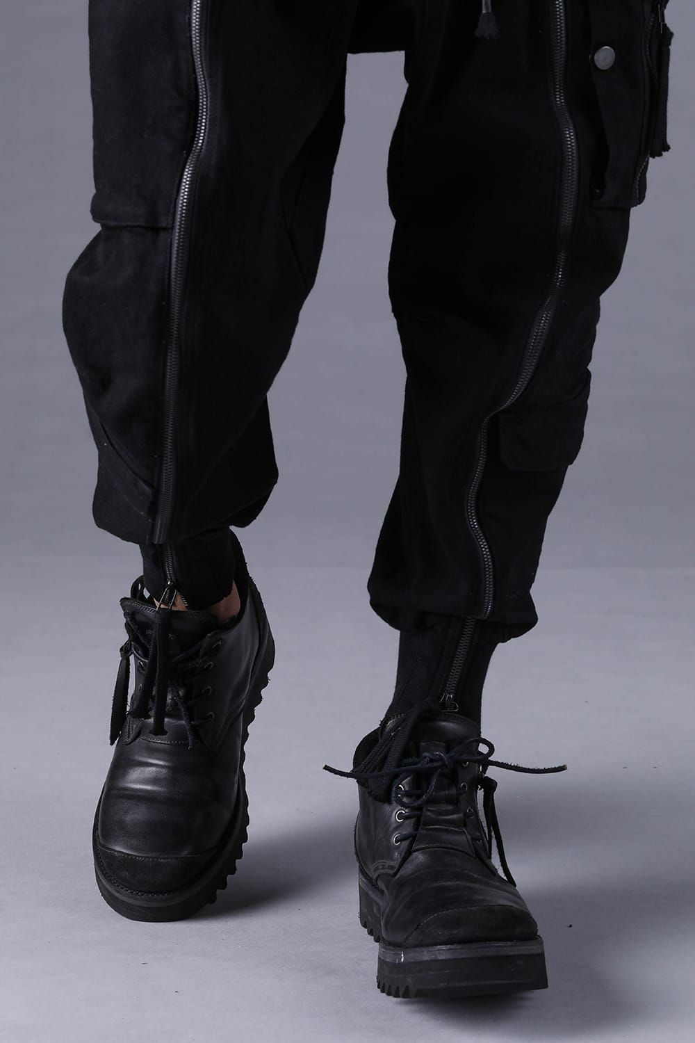 《2027SS先行予約分》Stretch Denim Parachute Cargo Jog Pants"Black" / ストレッチデニムパラシュートカーゴジョグパンツ"ブラック"