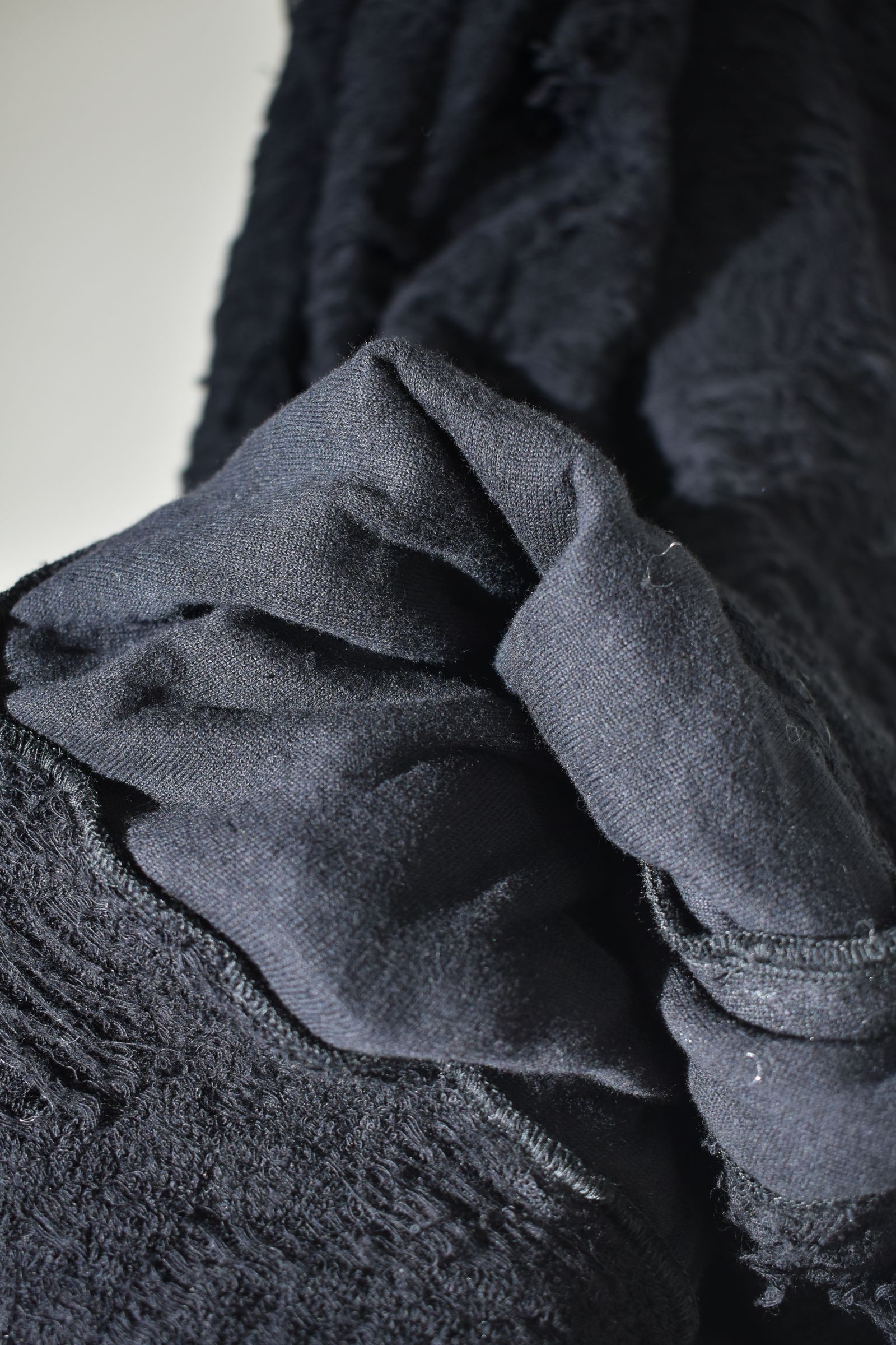 Damage Pile Zip-Up Hoodie"Black" / ダメージパイルジップアップフーディー"ブラック"