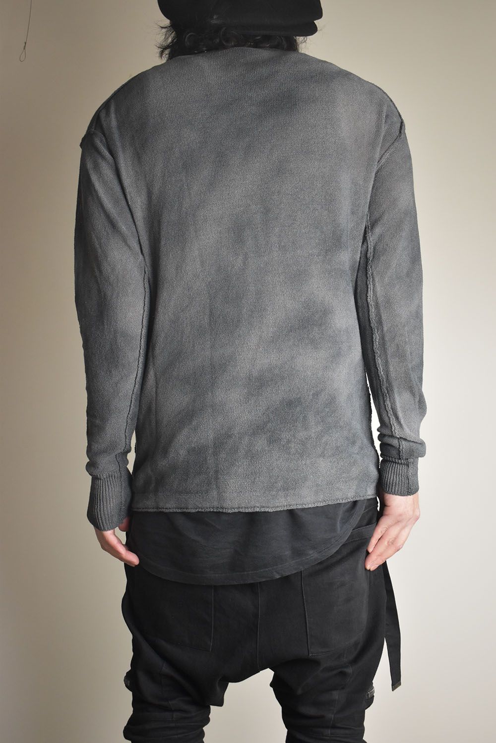 7G Paper Yarn Knit Pullover"Black" / 7Gペーパーヤーンニットプルオーバー"ブラック"