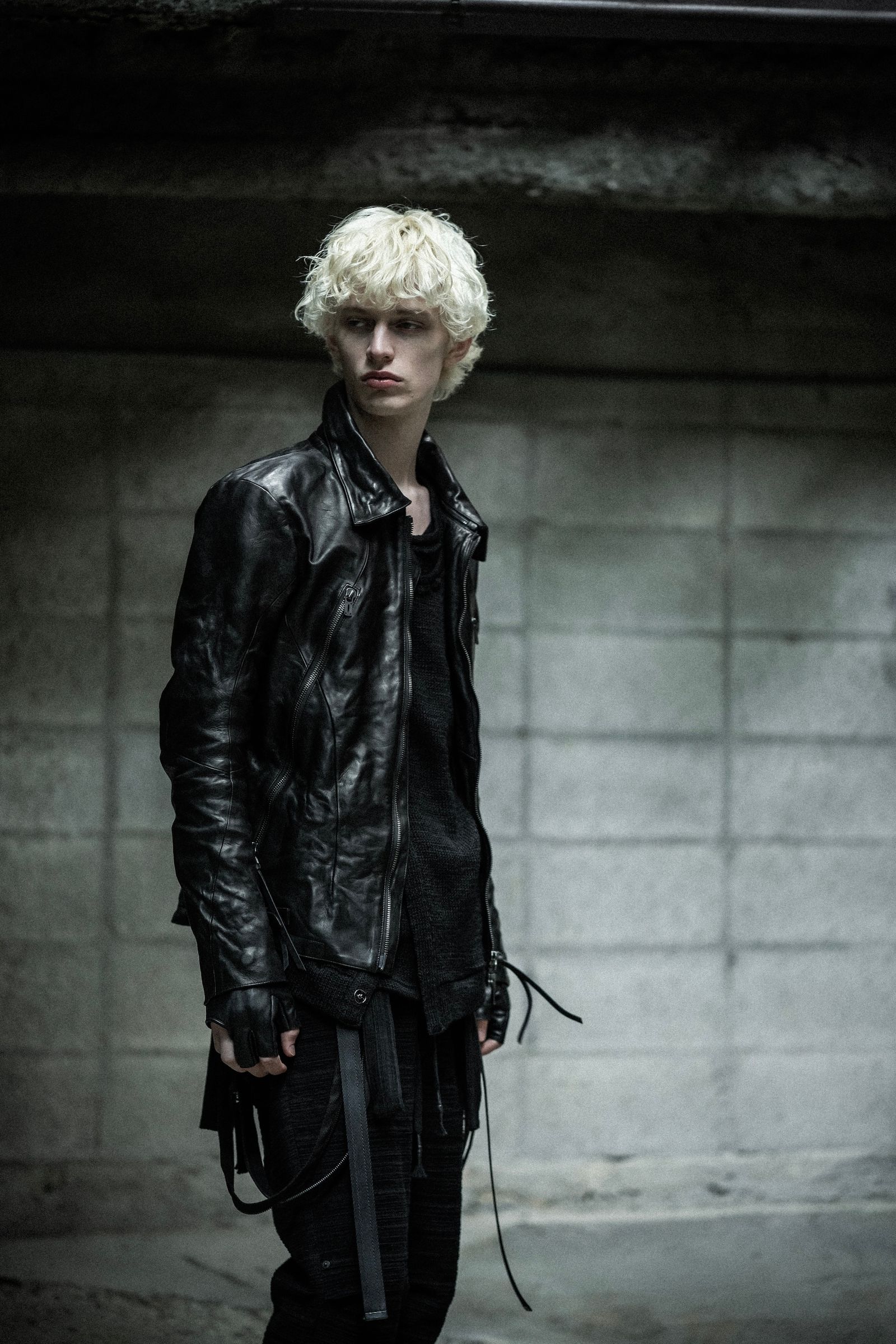 Horse Leather Collar Detachable Jacket"Black" / ホースレザーカラーデタッチャブルジャケット"ブラック"