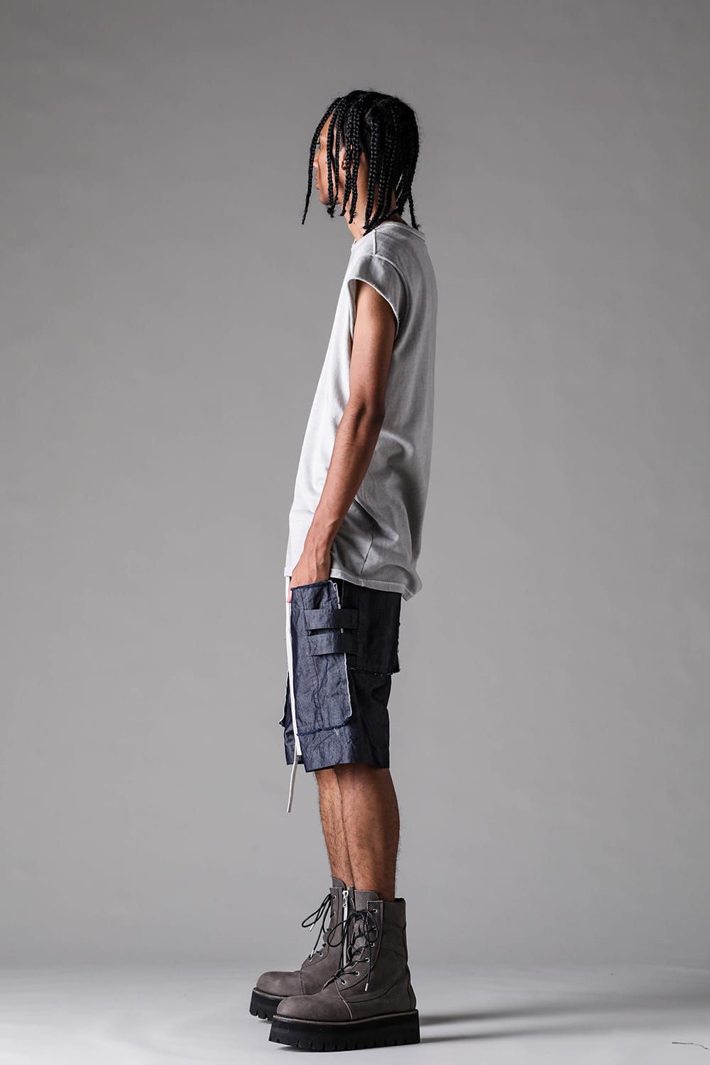 《2027SS先行予約》Cotton Nylon Cargo Shorts"Navy" / コットンナイロンカーゴショーツ"ネイビー"