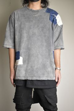 Damage  Patch Tee"Charcoal" / ダメージパッチTシャツ"チャコール"