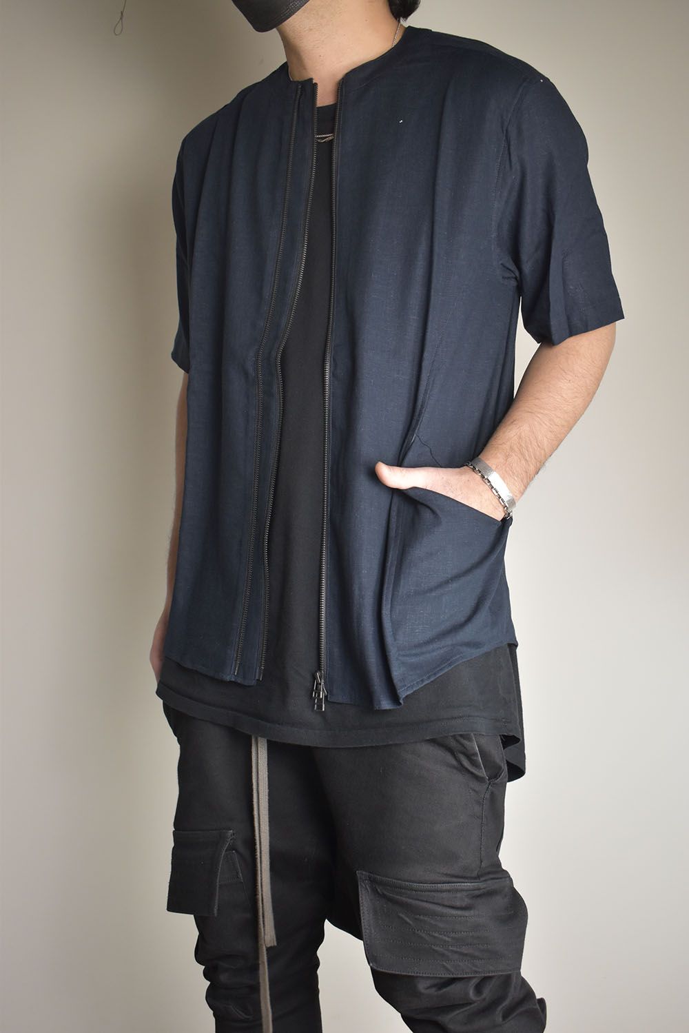Riders Half Sleeve Shirts"D.Navy" / ライダースハーフスリーブシャツ"ダークネイビー"