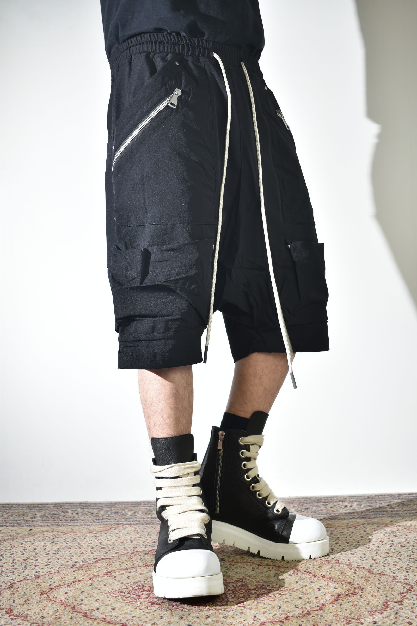 Stretch Nylon Cargo Shorts"Black" / ストレッチナイロンカーゴショーツ"ブラック"