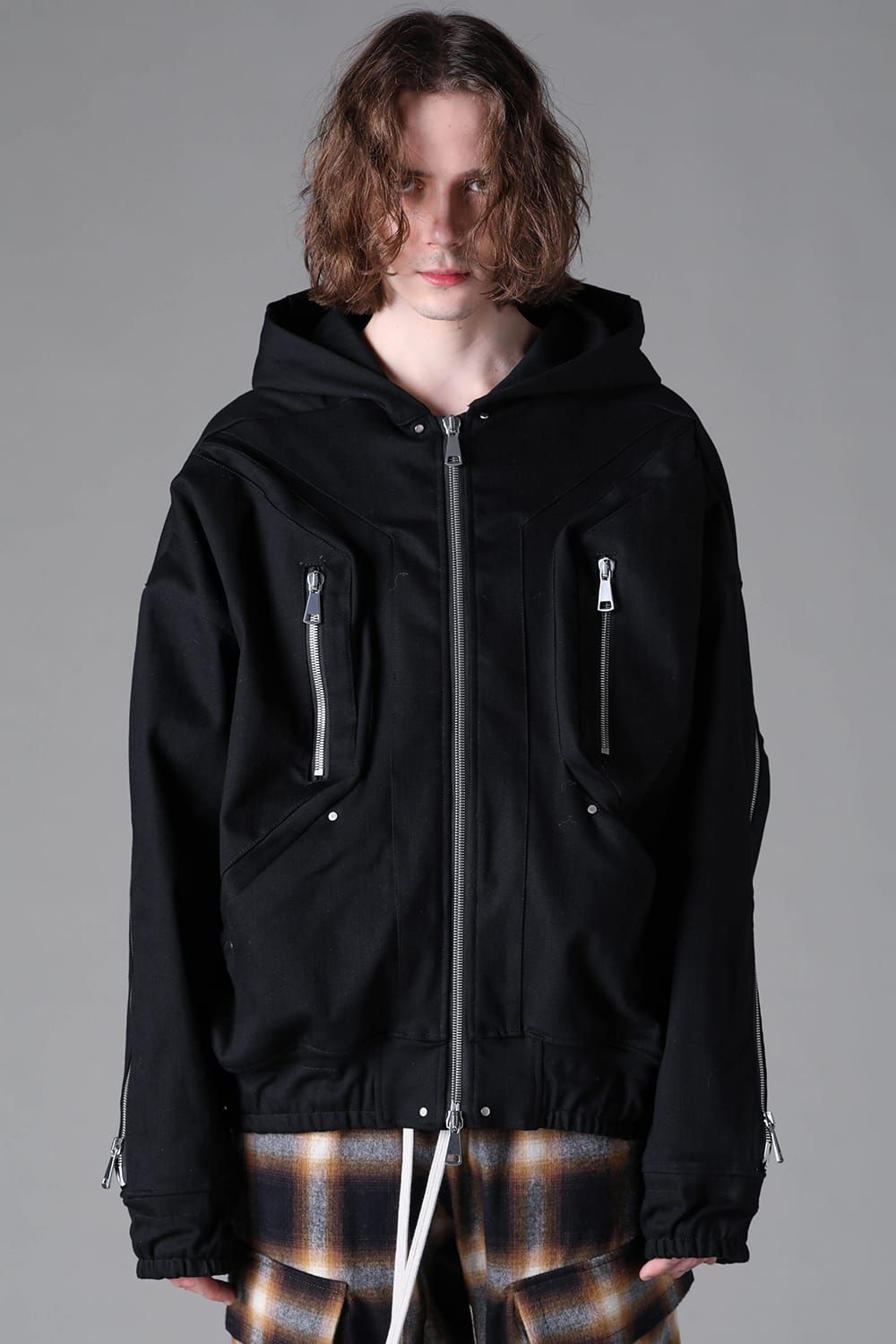 《2026AW先行予約》Denim Zip Hoodie Blouson"Black" / デニムジップフーディブルゾン"ブラック"