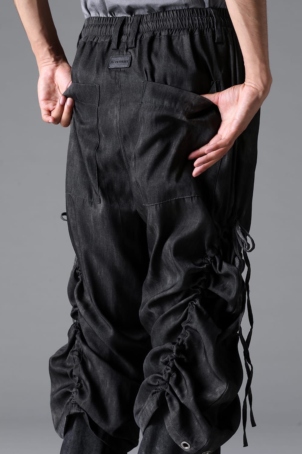 《2026SS先行予約》Layerd Gather Wide Pants"Black / Uneven D.Grey / Uneven Grey" / レイヤードギャザーワイドパンツ"ブラック/アンイーブンダークグレー/アンイーブングレー"
