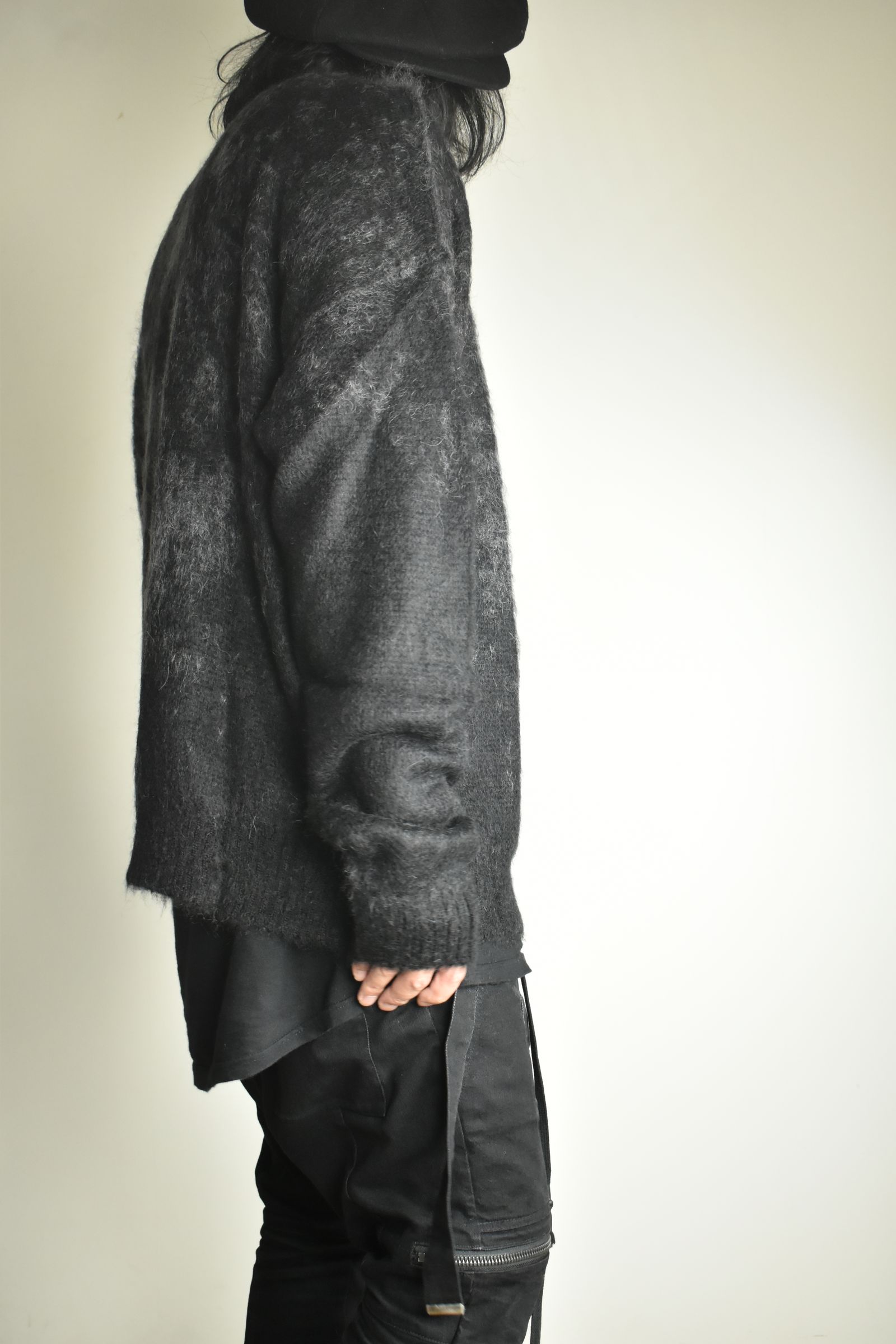Gradation Mohair Knit Pullover"Black" / グラデーションモヘアニットプルオーバー"ブラック"