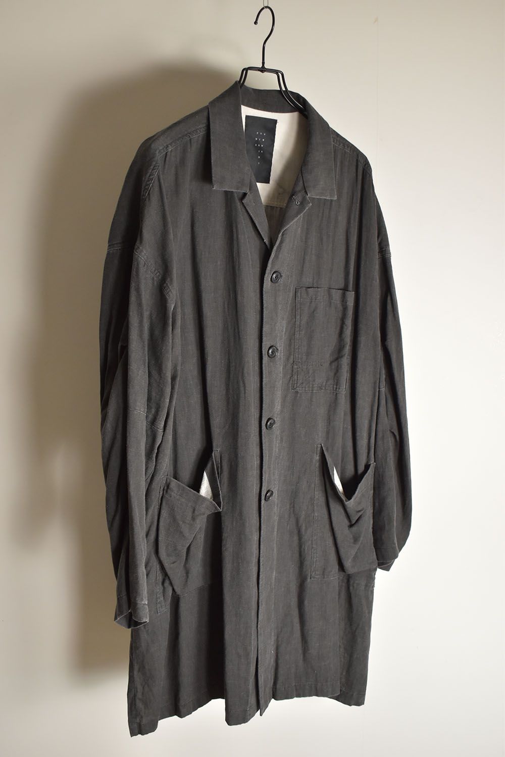 Pigmented Viera Shop Coat"Charcoal" / 顔料刷りビエラショップコート"チャコール"