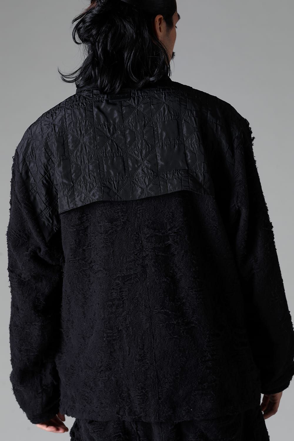 《2025AW先行予約》Damage Pile × Nylon  Combi Track Jacket"Black" / ダメージパイル×ナイロン コンビトラックジャケット"ブラック"