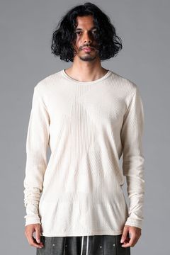 《2026SS先行予約》Deformed Stripe Pattern Long Sleeve "Black / Cream" /ディフォルメドストライプパターンロングスリーブ"ブラック/クリーム"