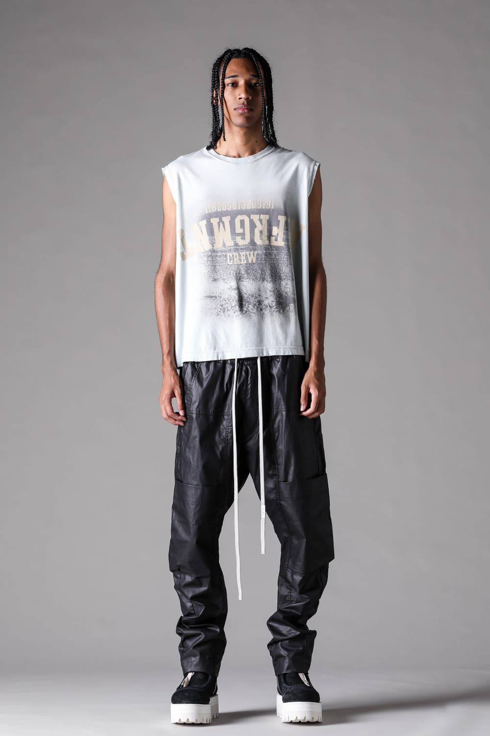 《2027SS先行予約》AFRGMNT Short Tank "Burnt Black / Ecru / Smoky Indigo / Ash Mint " / AFRGMNT ショートタンク"バーントブラック / エクリュ /スモーキーインディゴ /アッシュミント"