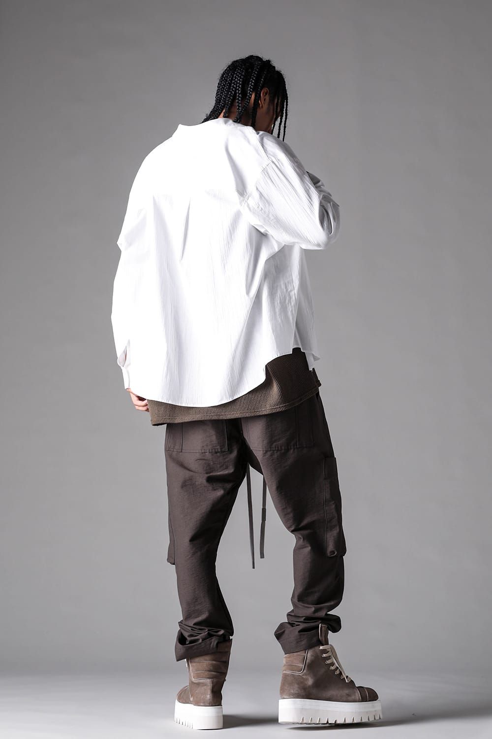 《2027SS先行予約》Cotton Nylon Cargo Taperd Pants"Black / Ivory / D.khaki" / コットンナイロンカーゴテーパードパンツ "ブラック / アイボリー /ダークカーキ"