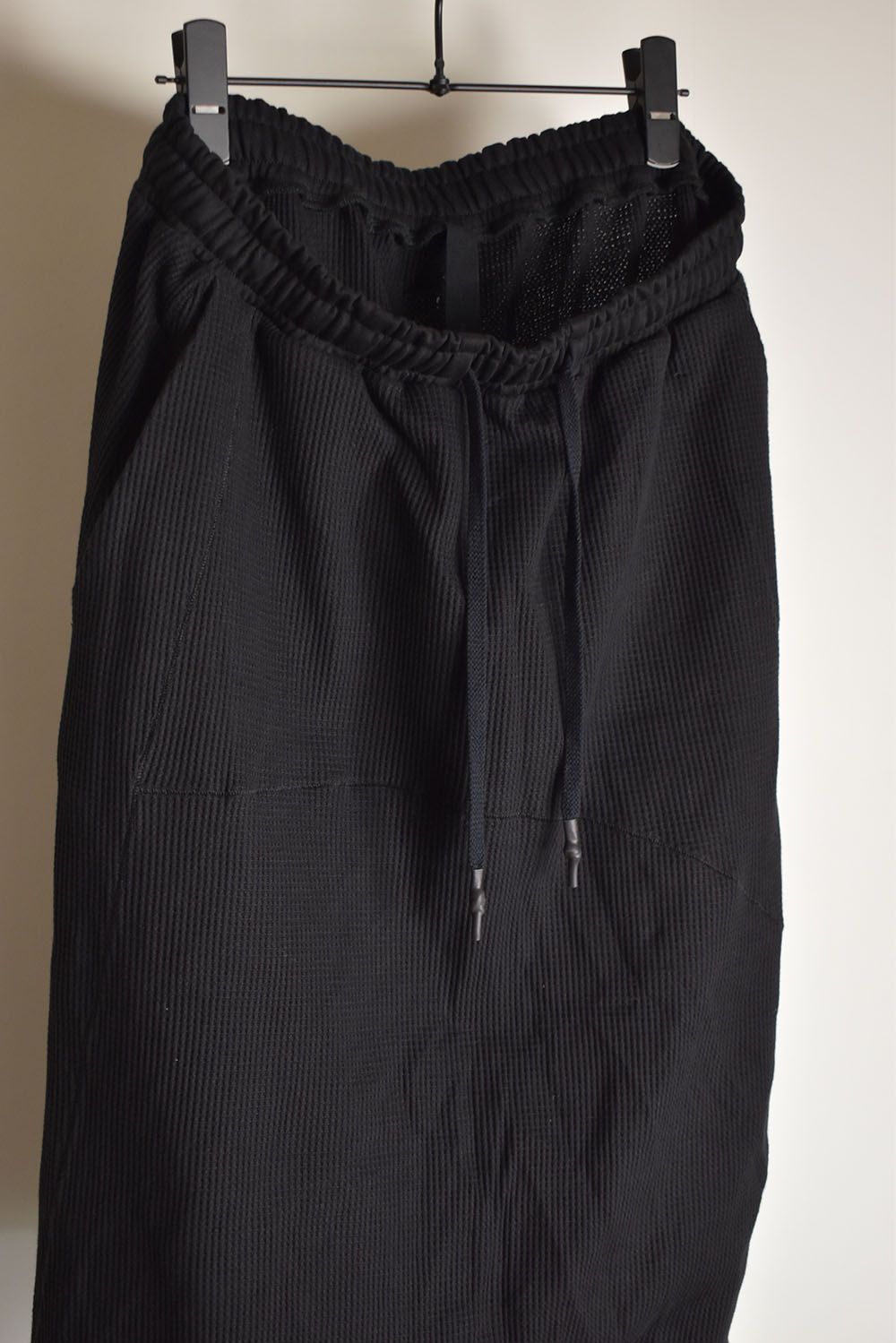 Waffle Sarrouel Pants"Black"/ワッフルサルエルパンツ"ブラック"