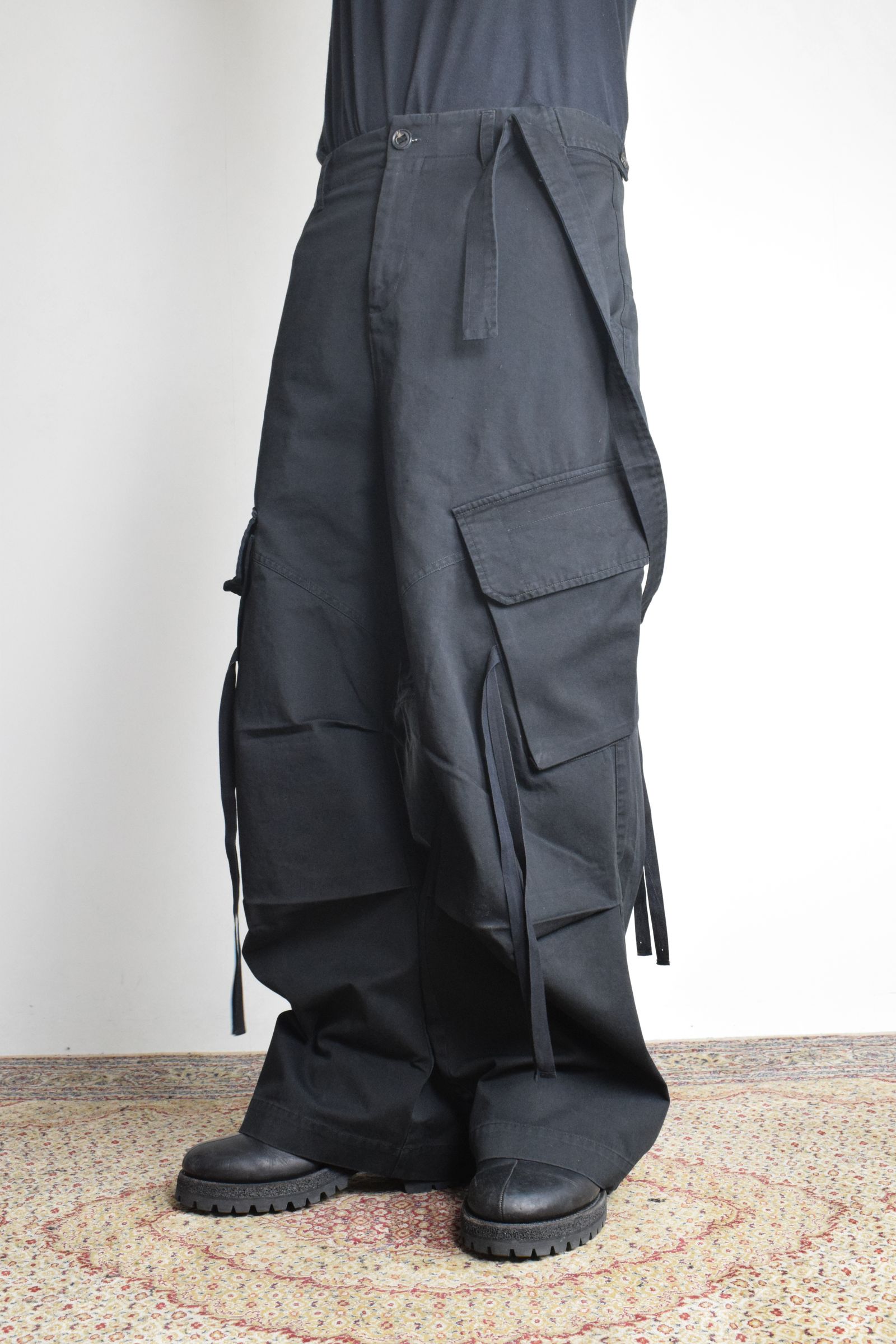 Cargo Flared pants"Black" / カーゴフレアパンツ"ブラック"