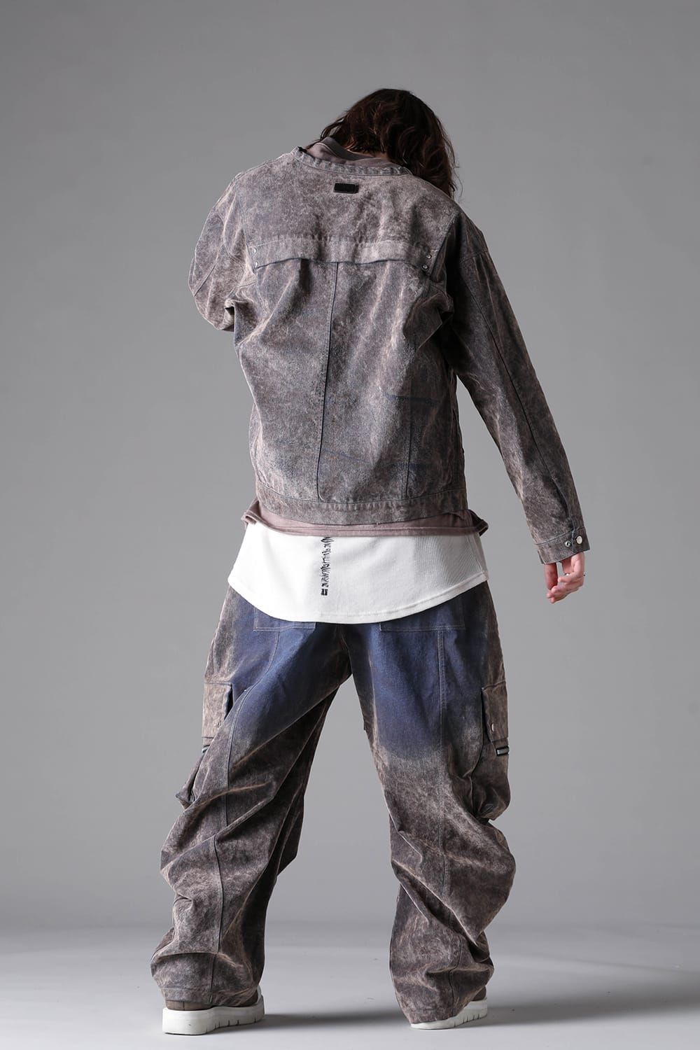 《2026AW先行予約》Enzyme Wash Curved Wide Pnats"Beige" / エンザイムウォッシュカーブワイドパンツ"ブラック"