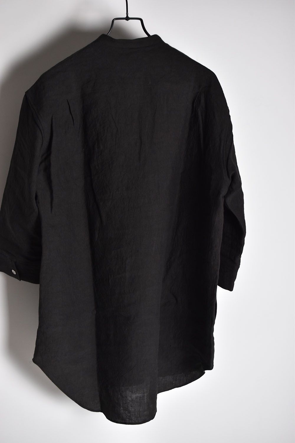 Linen Skipper Shirts"Black"/リネンスキッパーシャツ"ブラック"