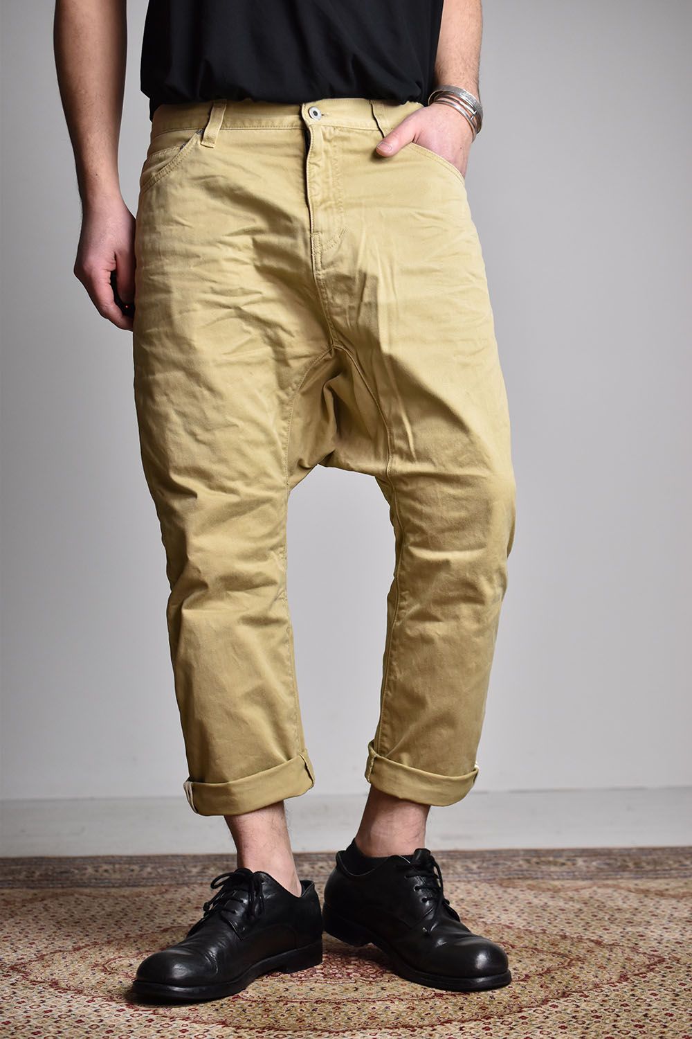 Cotton Chino Sarrouel Pants"Beige"/コットンチノサルエルパンツ"ベージュ"