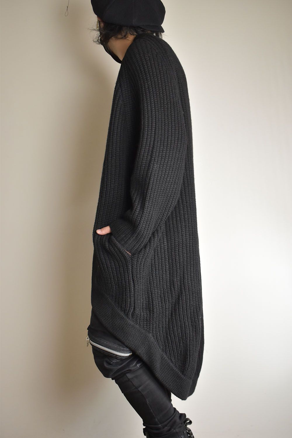 Knit Long Cardigan"Black"/ニットロングカーディガン"ブラック"