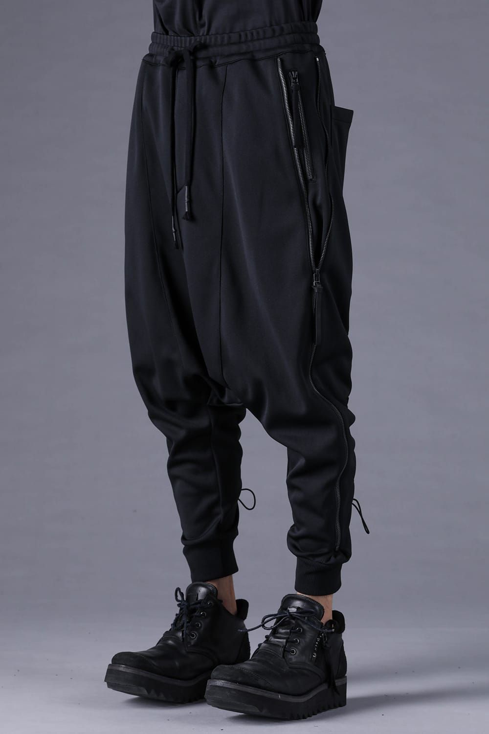 《2027SS先行予約分》Zip-Line Track Sarrouel Pants"Black" / ジップライン トラックサルエルパンツ"ブラック"