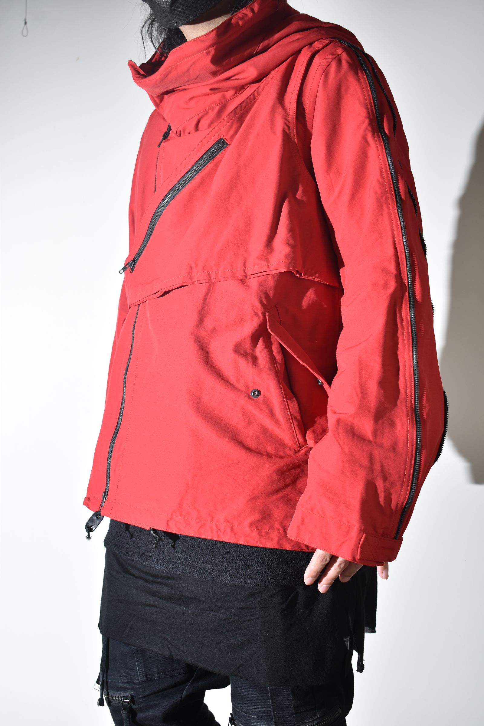 Multi Zip Short Mods Coat"Red" / マルチジップショートモッズコート"レッド"