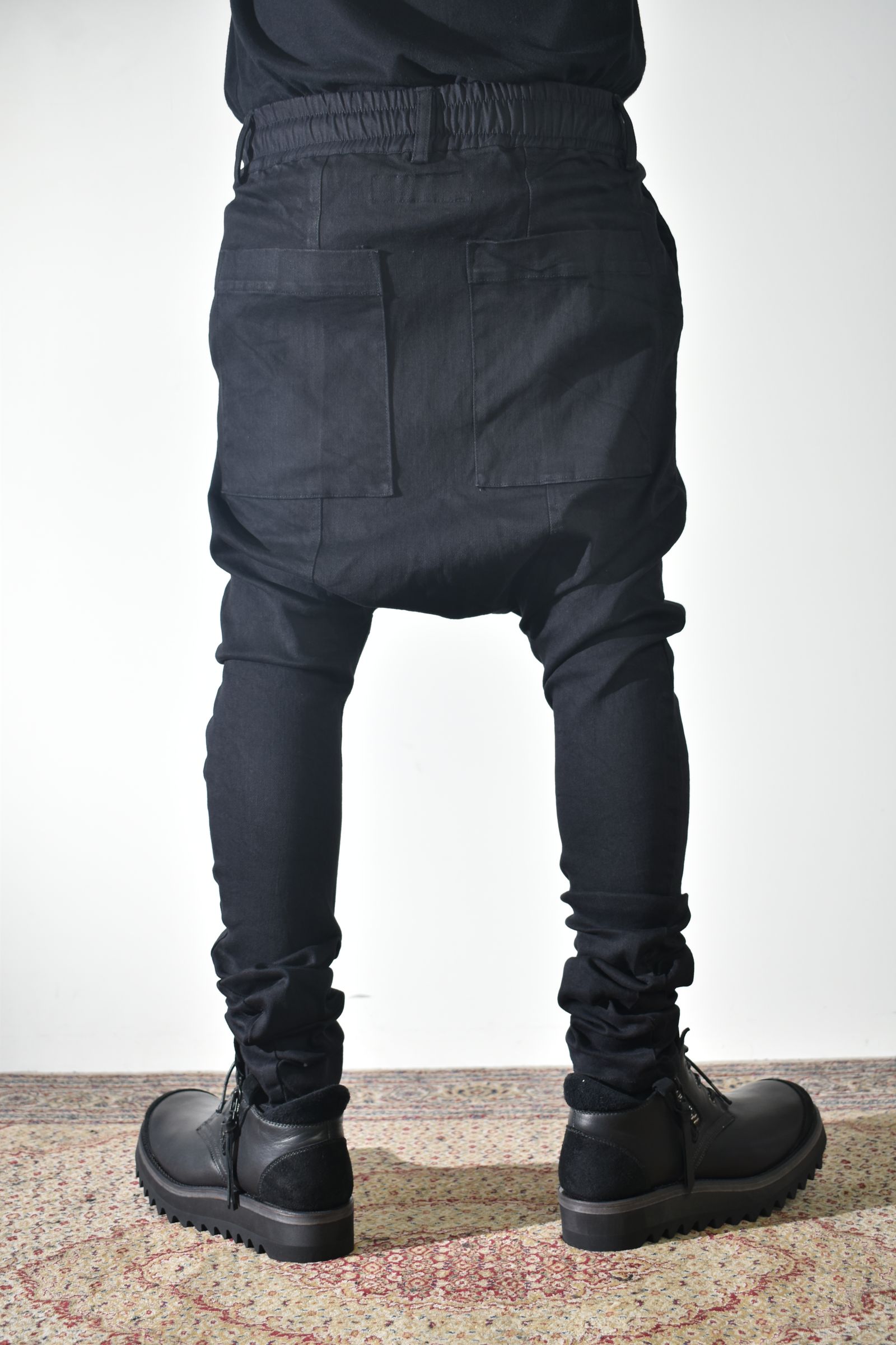 Stretch Denim Sarouel Skinny"Black" / ストレッチデニムサルエルスキニー"ブラック"