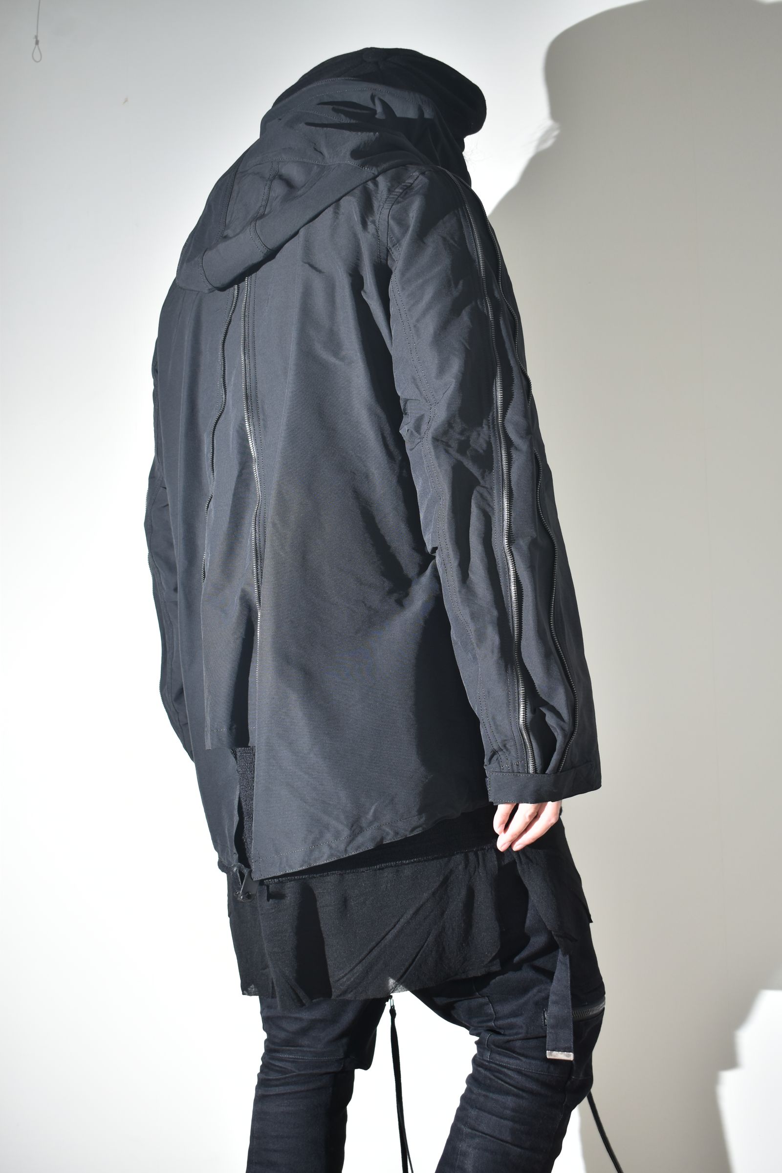 Multi Zip Short Mods Coat"Black" / マルチジップショートモッズコート"ブラック"
