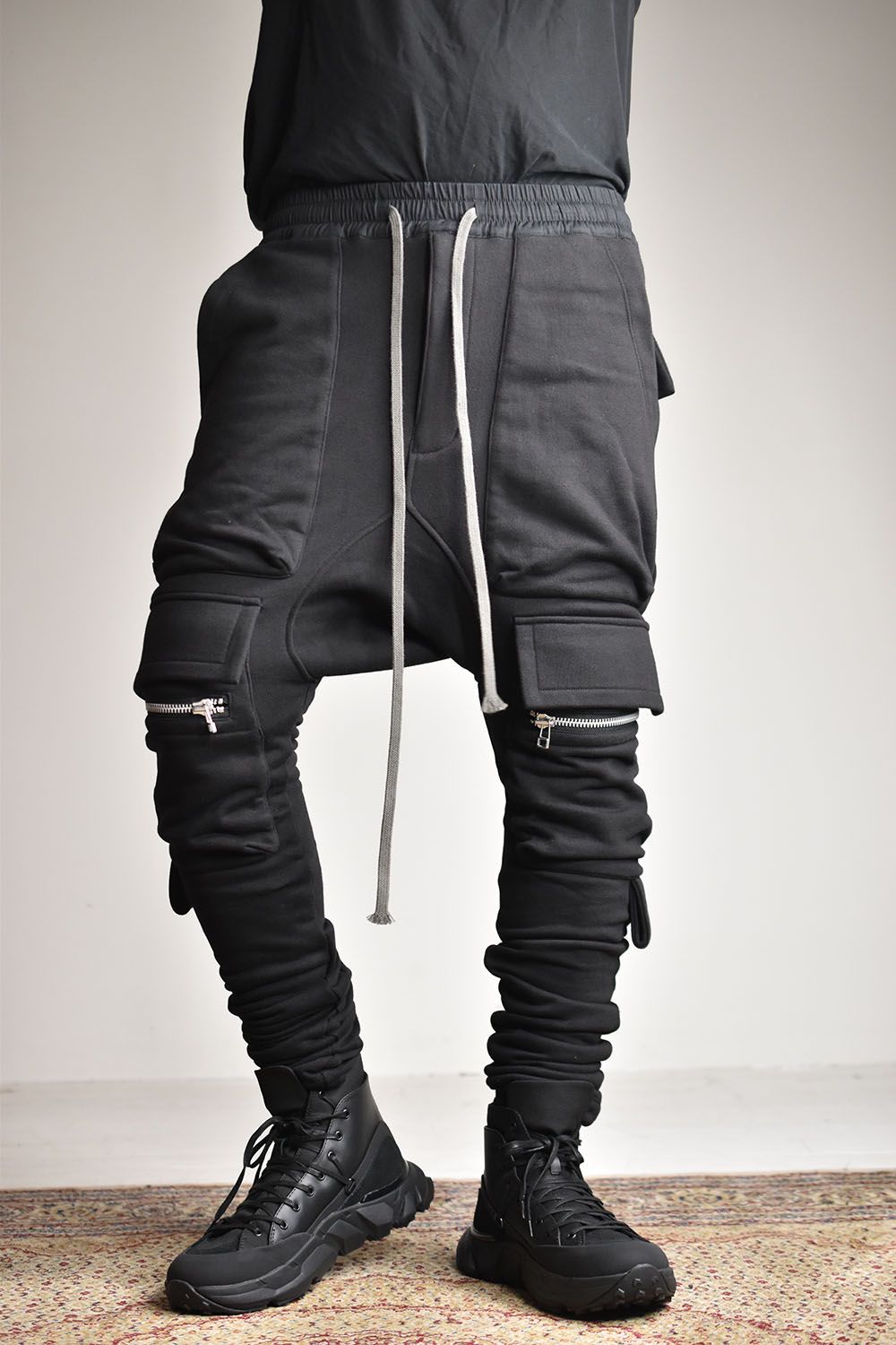 A.F ARTEFACT - Side Zip Sweat Sarouel Pants