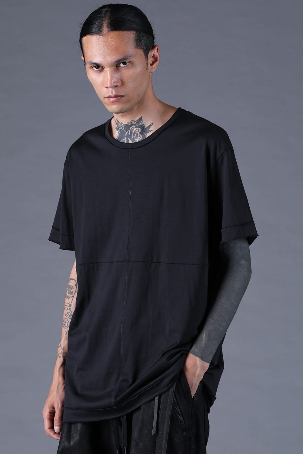 《2027SS先行予約分》100/3 Cotton S/ST T-Shirt"Black" / 100/3天竺ショートスリーブTee"ブラック"