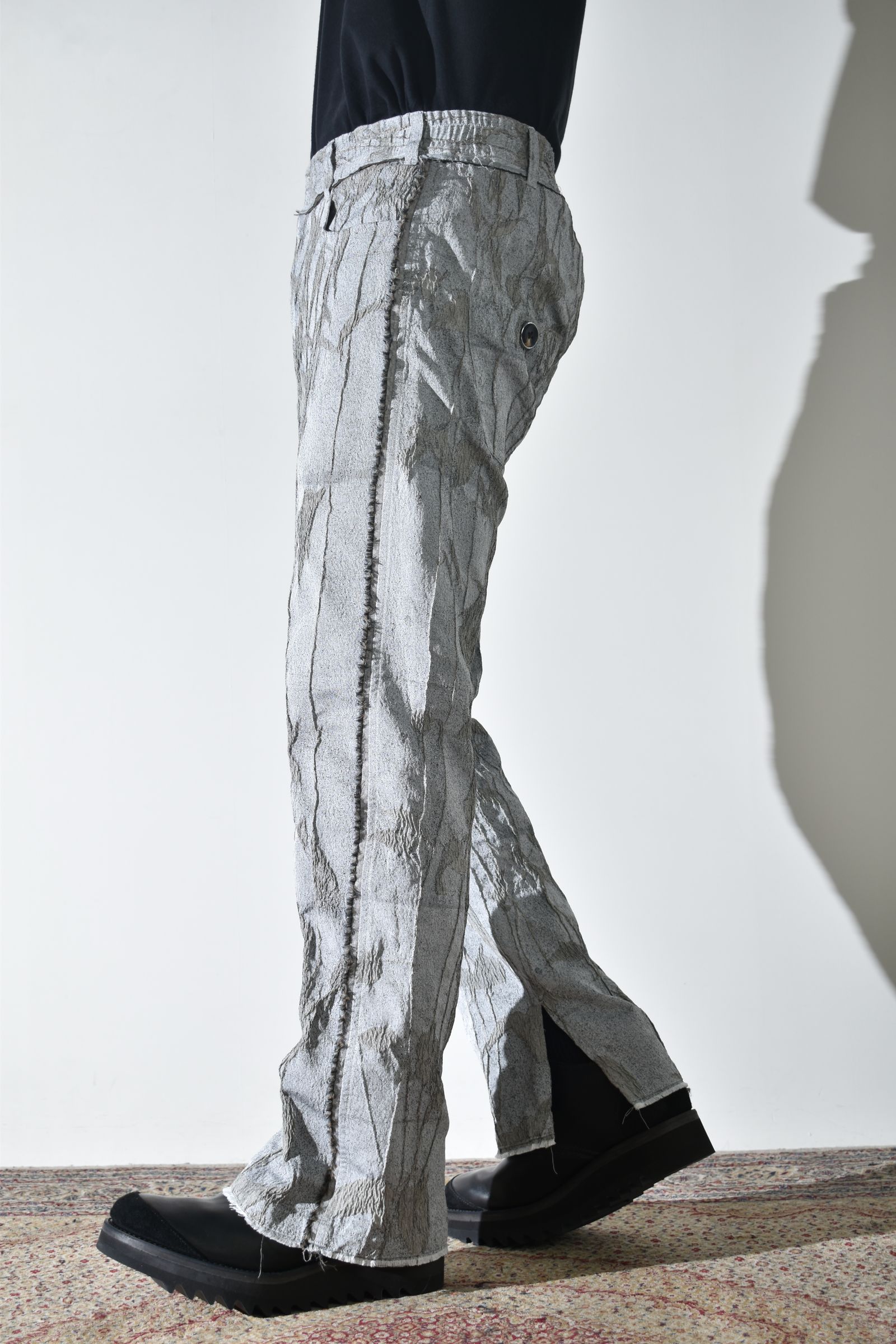 Semi Flared Pants "Ivy×Concrete" / セミフレアパンツ"アイボリー×コンクリート"