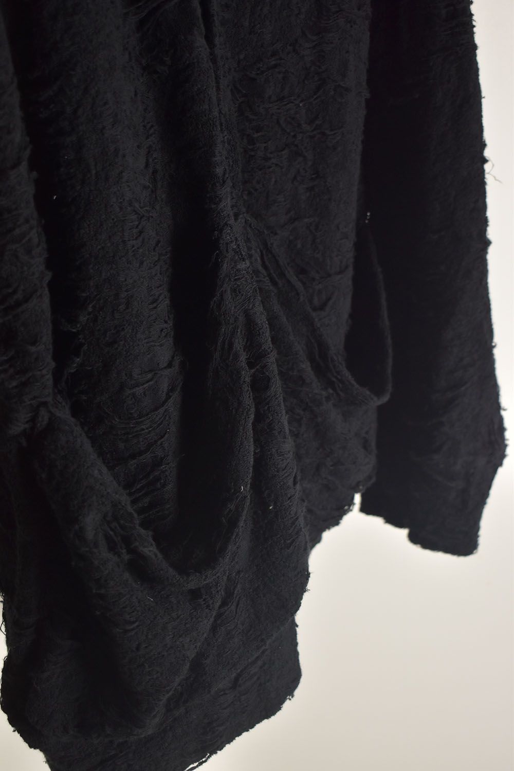 Damage Pile Jumbo Cardigan"Black" / ダメージパイル ジャンボカーディガン"ブラック"