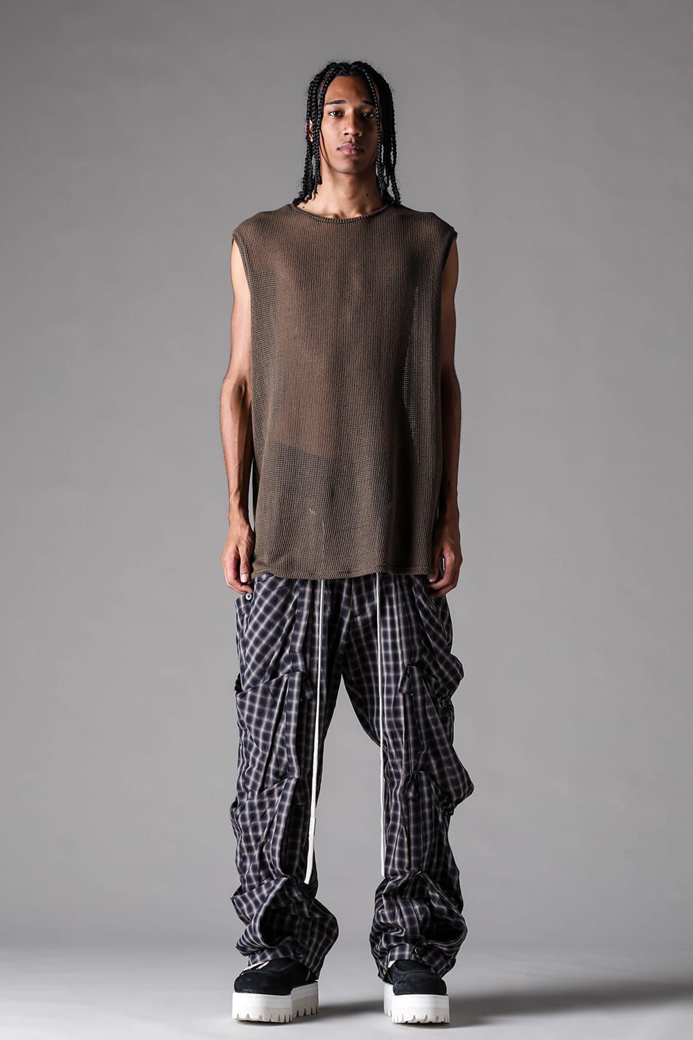 《2027SS先行予約》Mesh Tank Top "Olive" / メッシュタンクトップ "オリーブ"