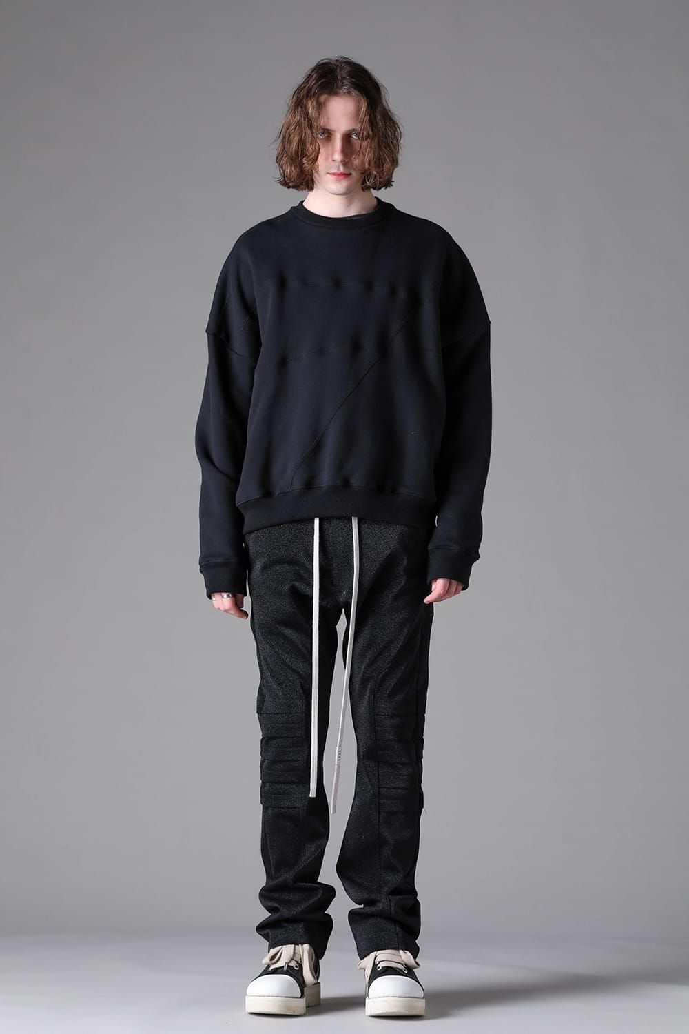 《2026AW先行予約》Panelled Over Size Pullover"Black / D.Grey" / パネルオーバーサイズプルオーバー"ブラック/ダークグレー"