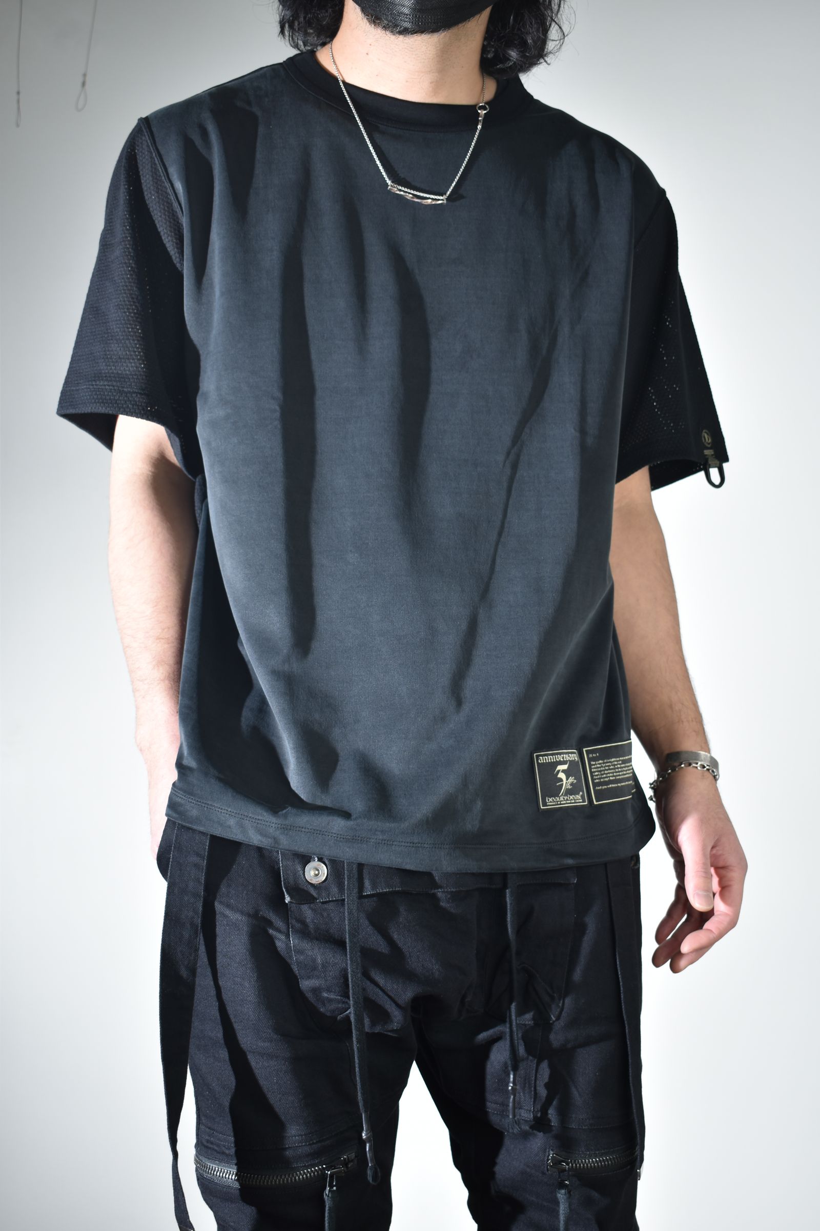 Suedy Short Sleeve Tee"Black" / スウェーディショートスリーブTee"ブラック"