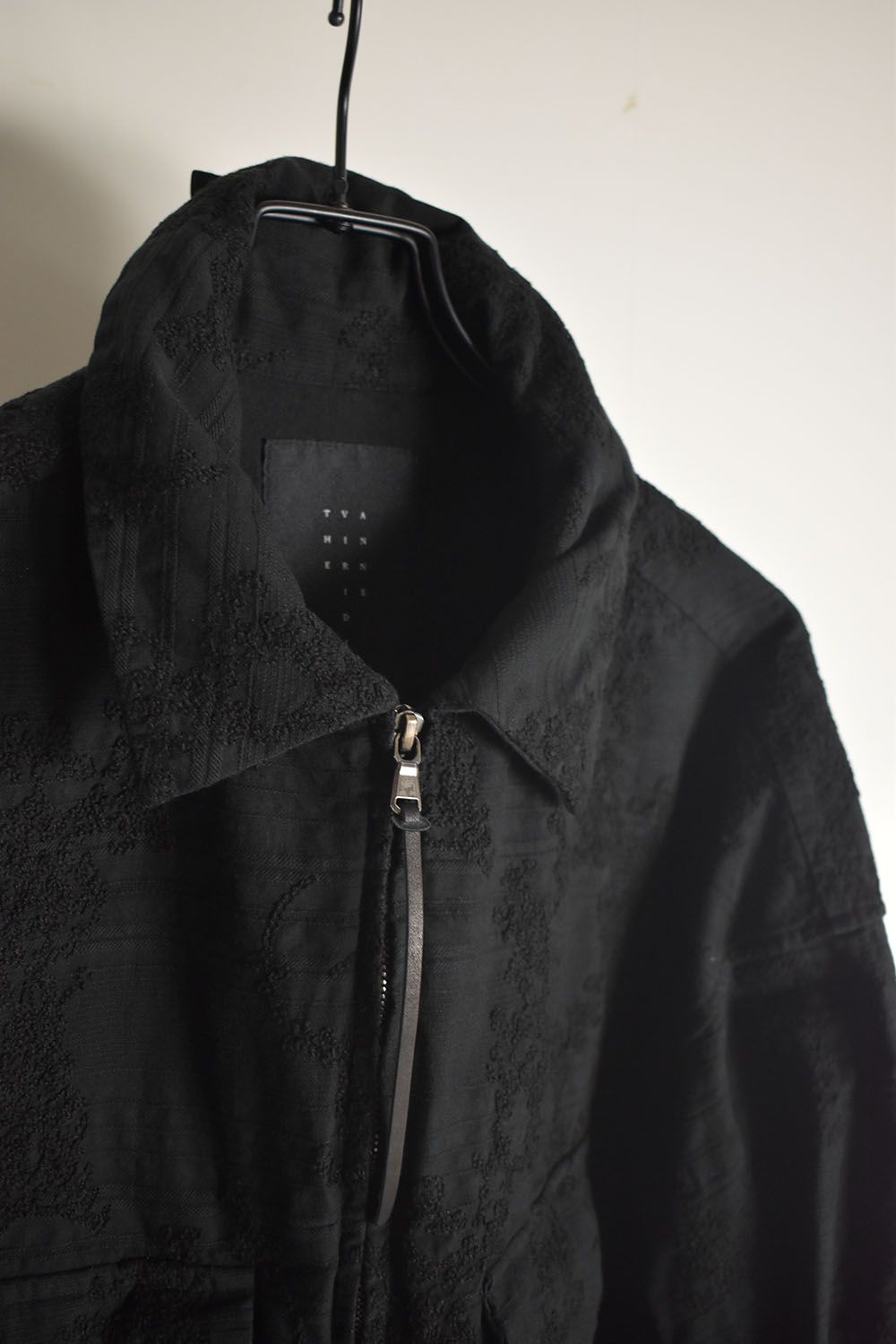 Embroidered Striped Blouson"Black" / 刺繍ストライプブルゾン"ブラック"