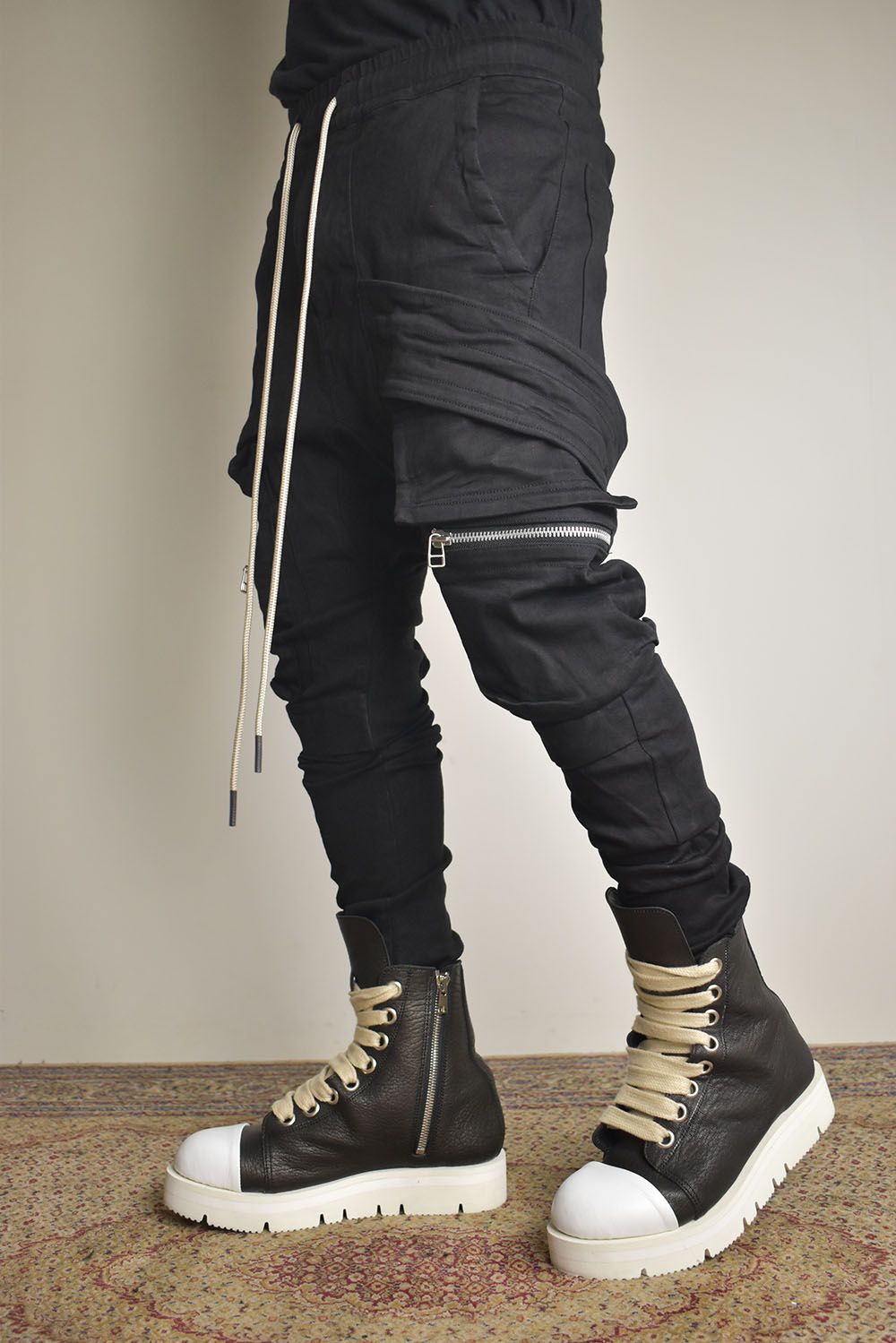 Denim  Cargo Sarouel Skinny"Black"/デニムカーゴサルエルスキニー"ブラック"