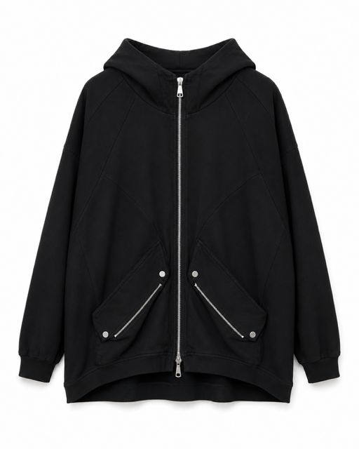 《2027SS先行予約》Hoodie Jumbo Blouson "Black / L.Grey / Ivory" / フーディジャンボブルゾン"ブラック / ライトグレー / アイボリー"