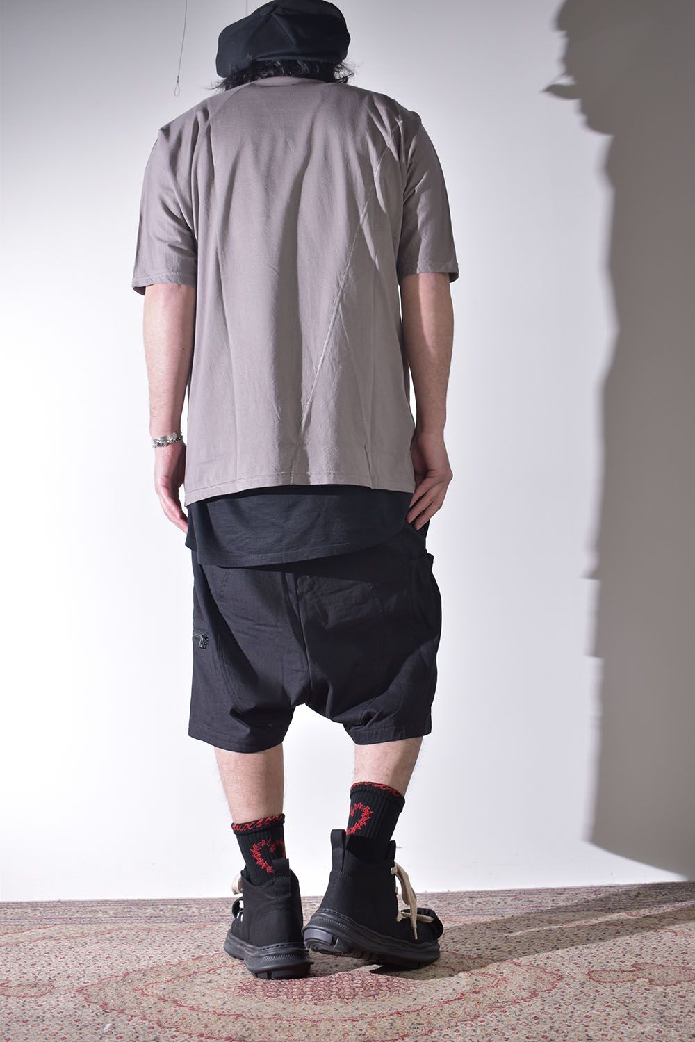 チェックシャツ×ショーツ