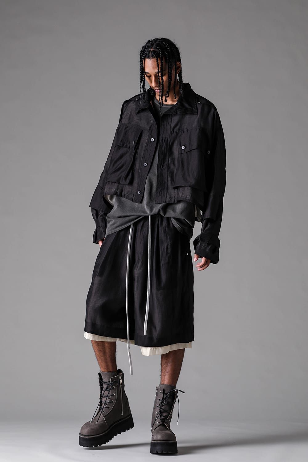 《2027SS先行予約》Stand Collar Blouson"Black" / スタンドカラーブルゾン"ブラック"