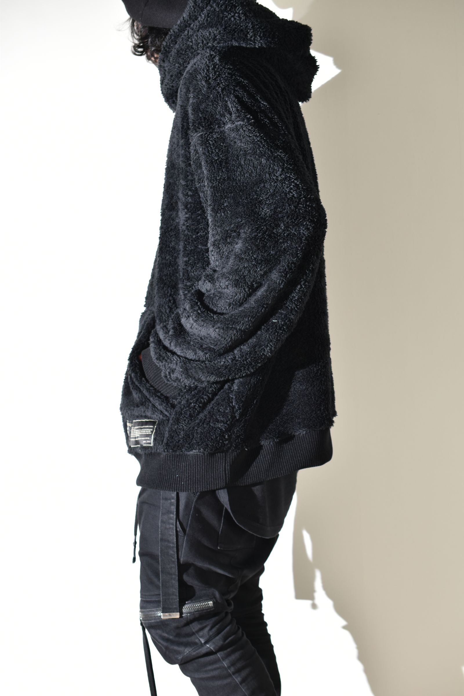 Fleece Big Hoodie "Black" / フリースビッグフーディ "ブラック"
