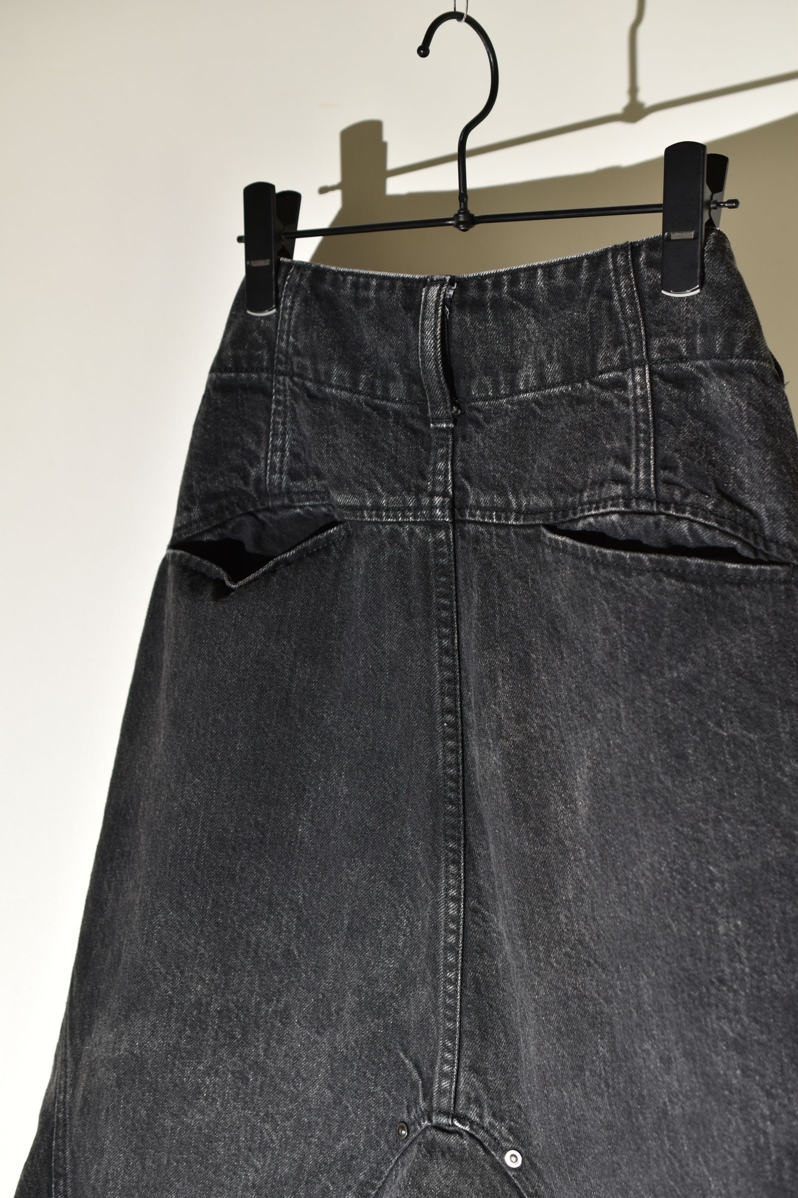 Sarrouel Denim Pants "Mist Bleach Black" / サルエルデニムパンツ "ミストブリーチブラック"
