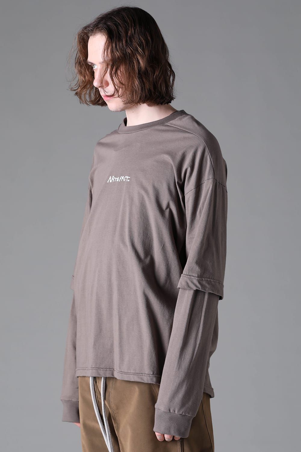 《2026AW先行予約》Printed Layerd Long Sleeve "Greige" / プリントレイヤードロングスリーブ"グレージュ"