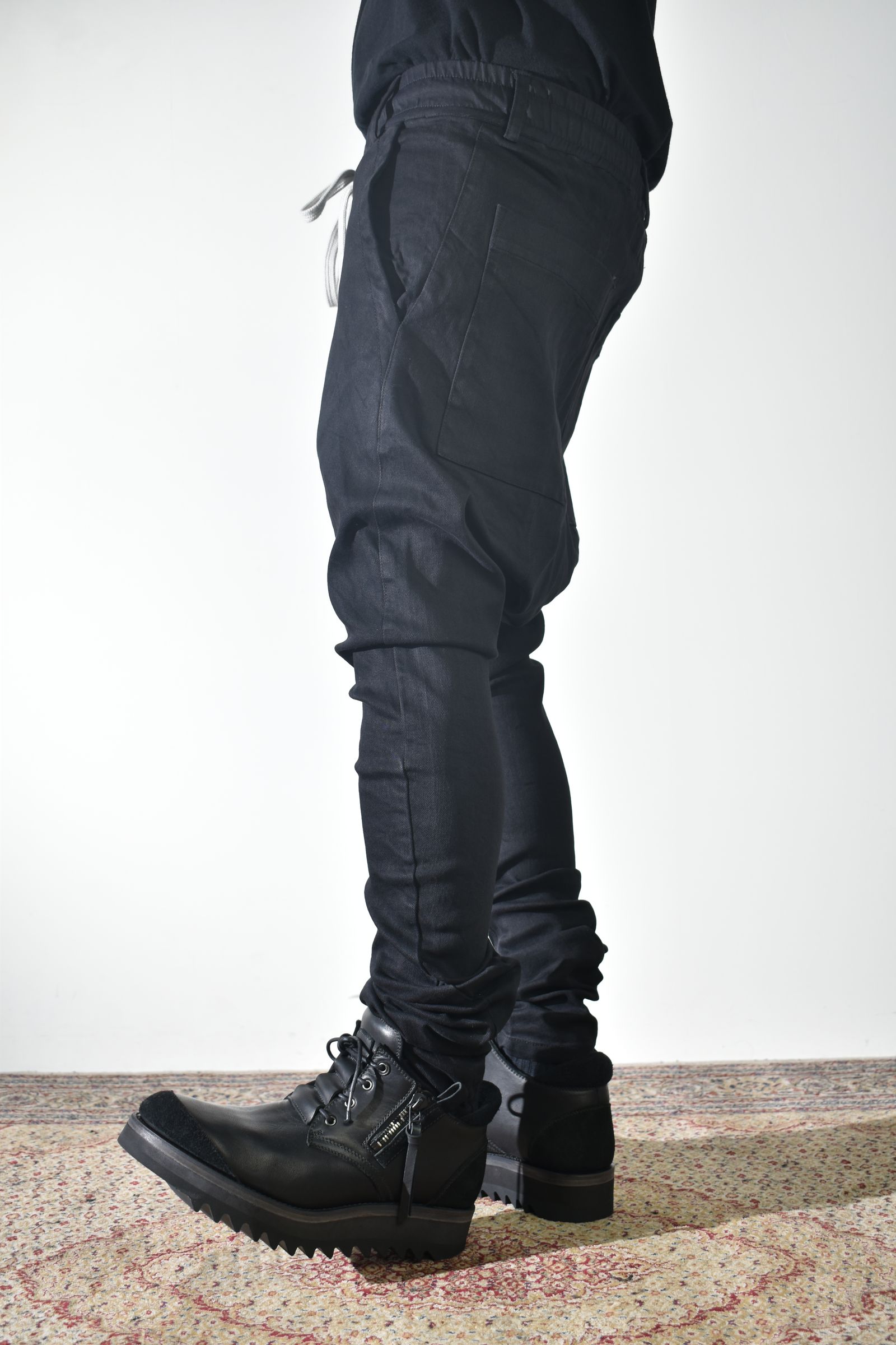 Stretch Denim Sarouel Skinny"Black" / ストレッチデニムサルエルスキニー"ブラック"