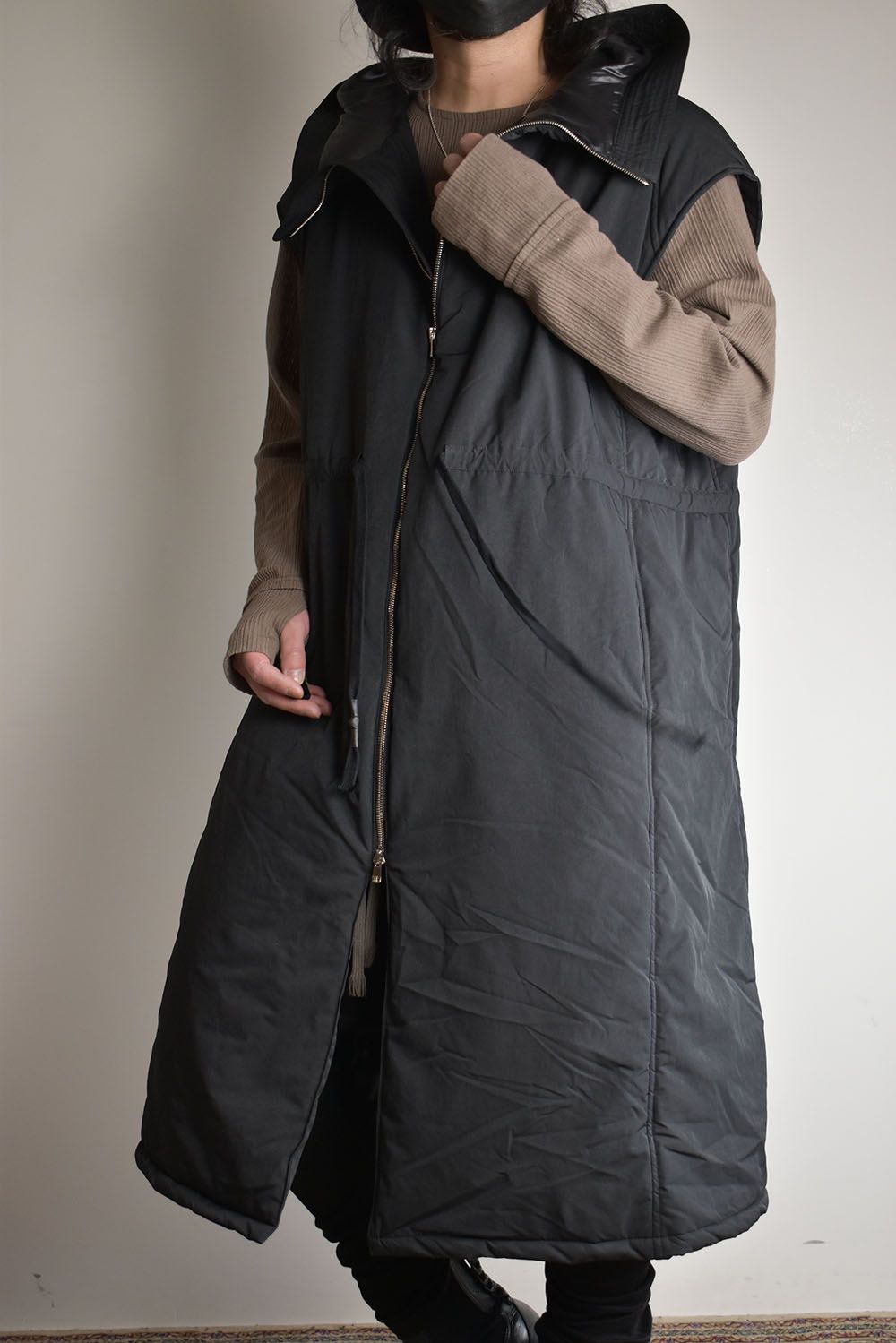 Chill Buster Sleeve Less Long Parka"Black"/チルバスタースリーブレスロングパーカー"ブラック"