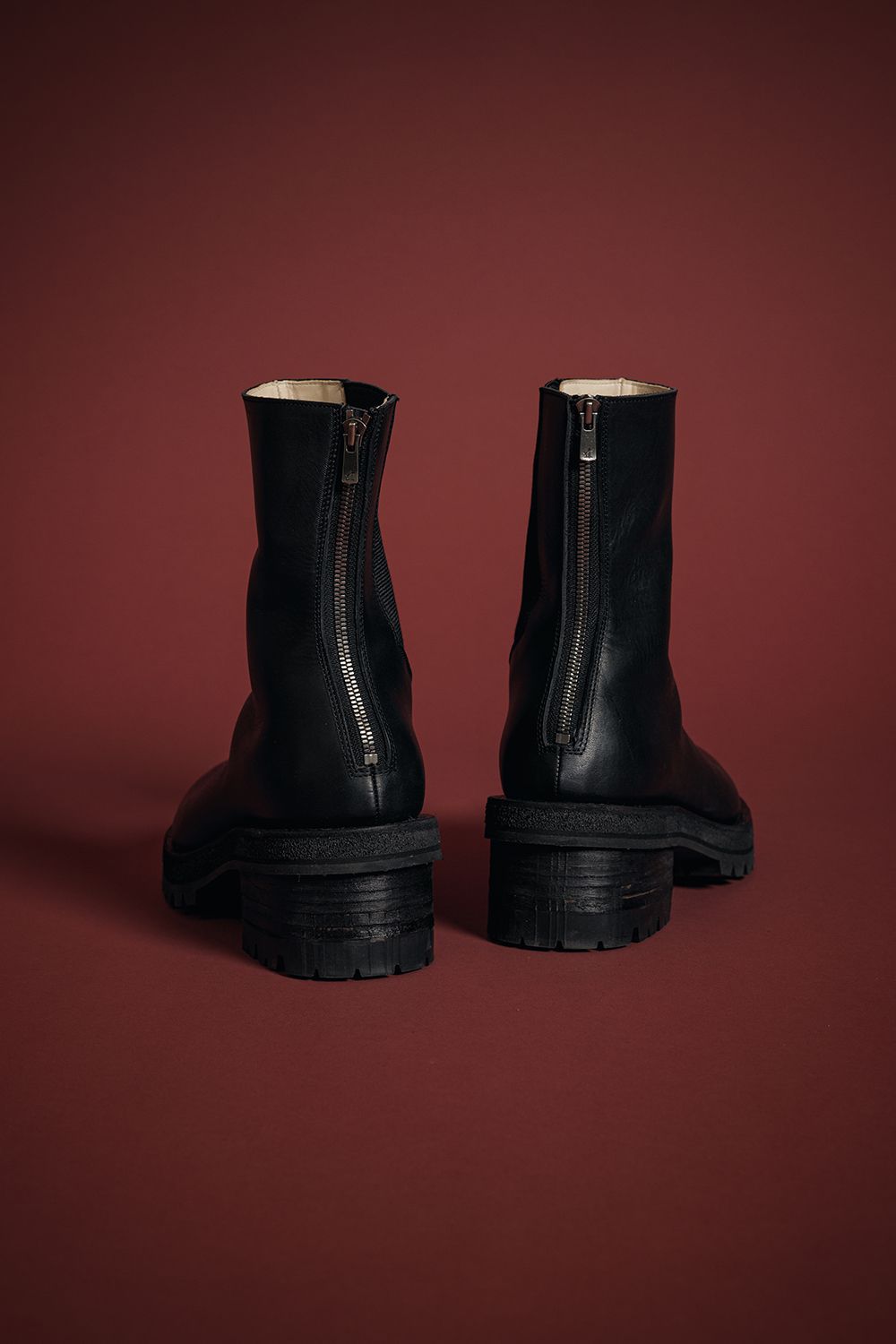 BACK ZIP-UP BOOTS"Black"/バックジップブーツ"ブラック"