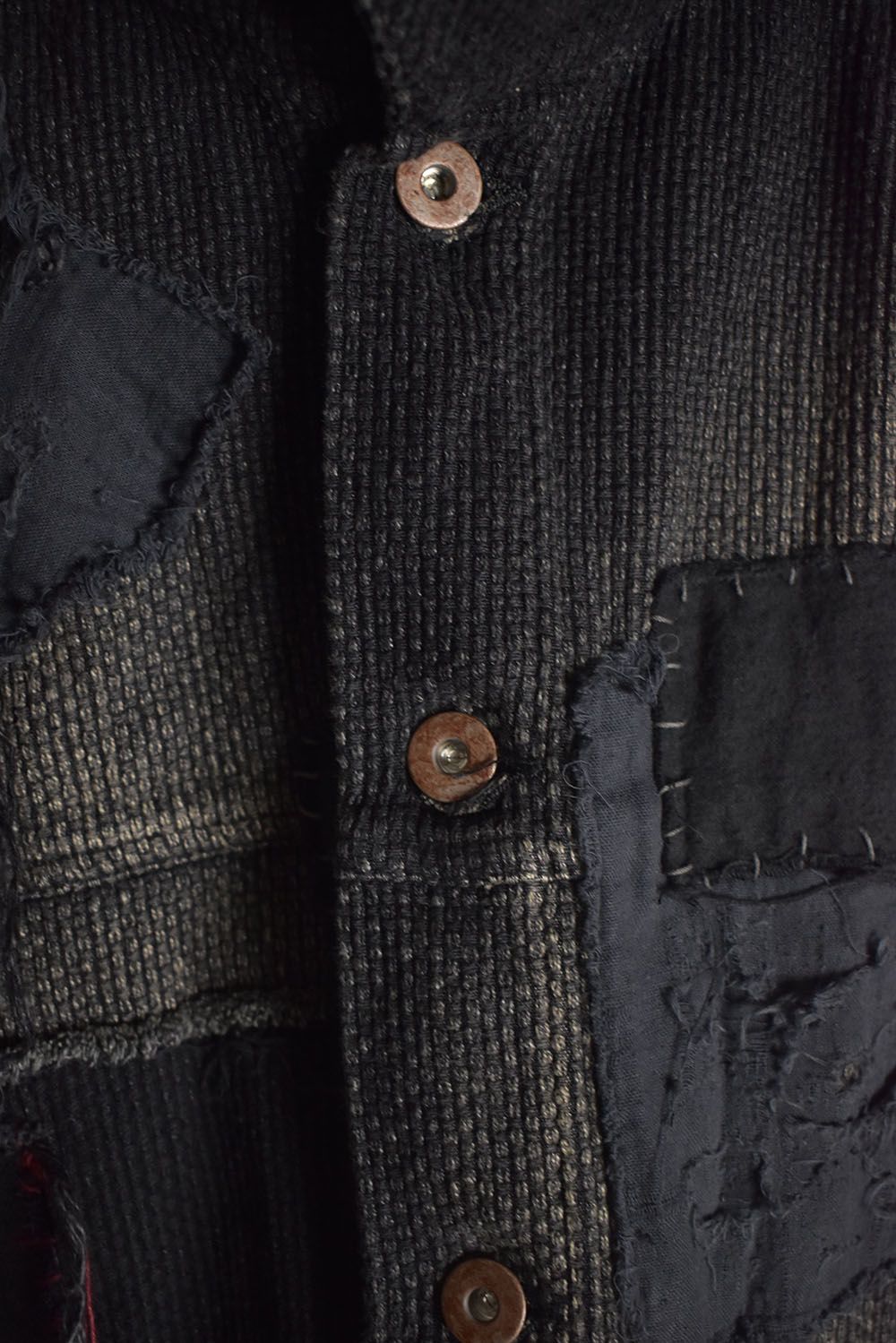 Crust Damage Repair Sashiko Jacquard Jacket "Black" / クラストダメージリペア刺子ジャガードジャケット"ブラック"