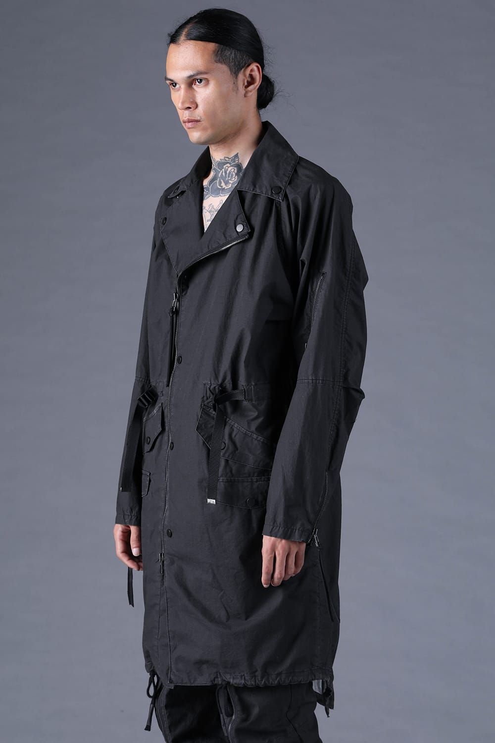 《2027SS先行予約分》Pigment-Coated Rider's Coat"Black" / 顔料コーティングライダースコート"ブラック"
