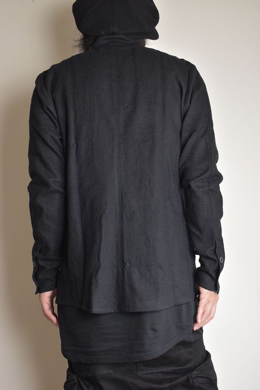 Stand Collar Shirts"Lamp Black"/スタンドカラーシャツ"ランプブラック"