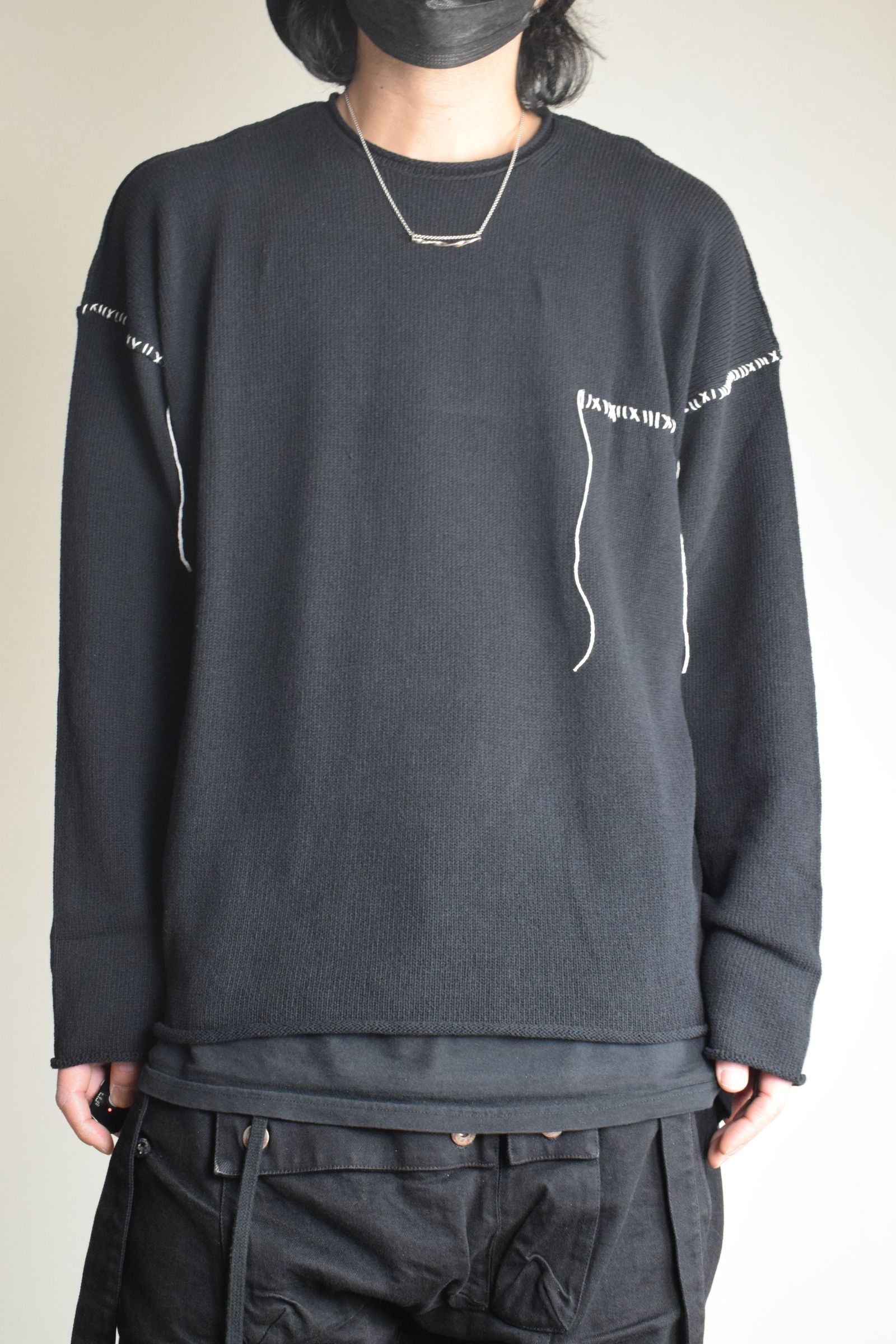 Stitch knit "Black" / ステッチニット"ブラック"